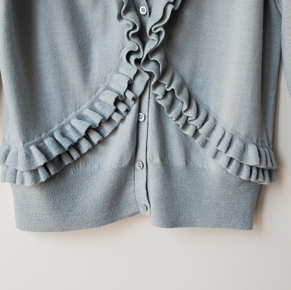 J. Crew Ruffle Button Down Cardigan - Picture 5 of 12